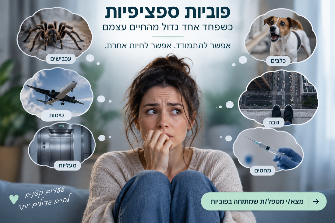 פוביות ספציפיות: איך מתגברים על פחדים לא רציונליים