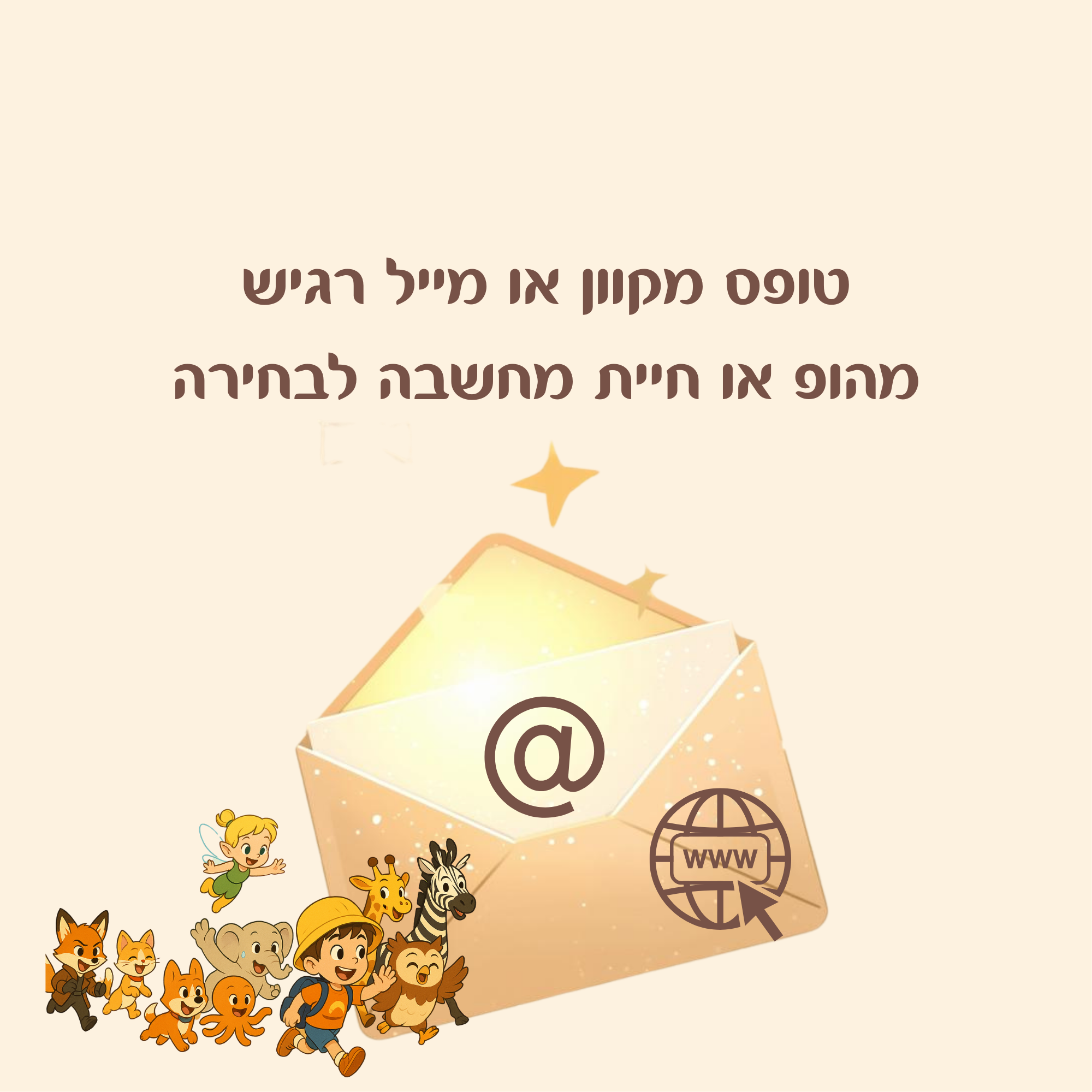 תמונת הופ וחבריו עם לוגו של אי מייל